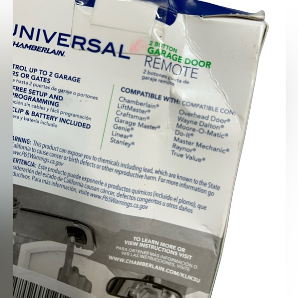 CHAMBERLIN Universal 2 Button Garage Door Opener Remote - Picture 2 of 3